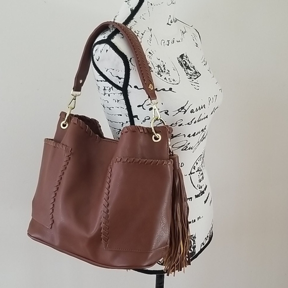 Steve Madden Handbags - Steve Madden Chesnut Brown FAWN XLarge Satchel Bag